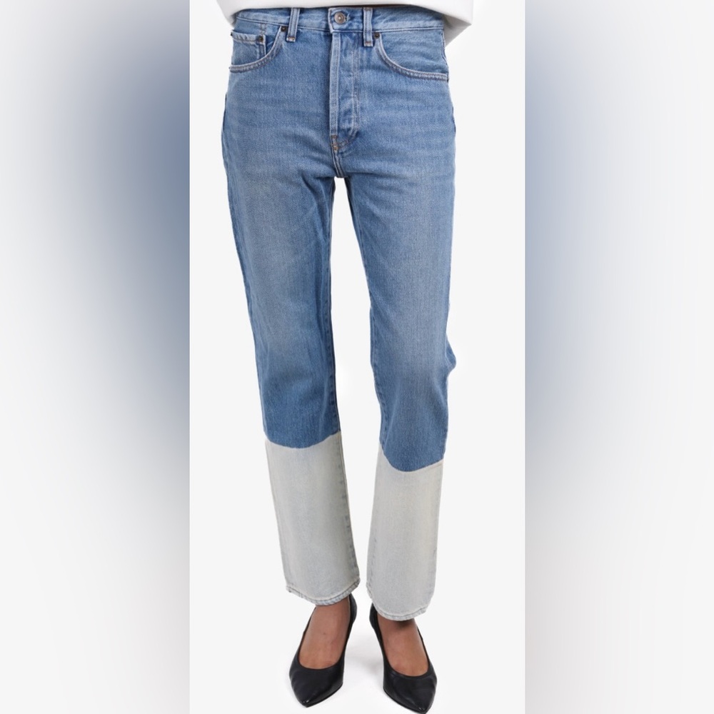 PORTS 1961 Blue Denim Two Toned Jeans